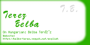 terez belba business card